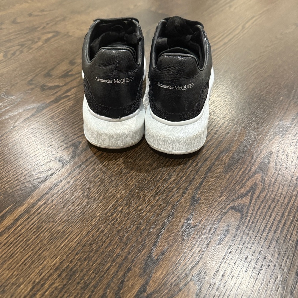 Alexander McQueen Black Glitter Women’s Sneakers Size 37 - Picture 13 of 16